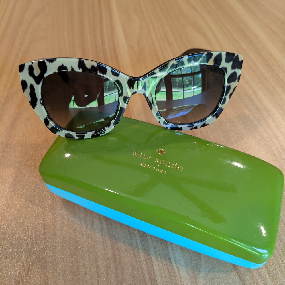 Like New Kate Spade Jalena Leopard Print Sunglasses Cat Eye